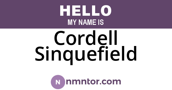 Cordell Sinquefield