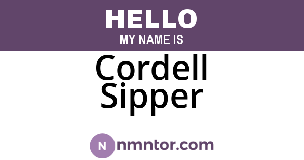 Cordell Sipper