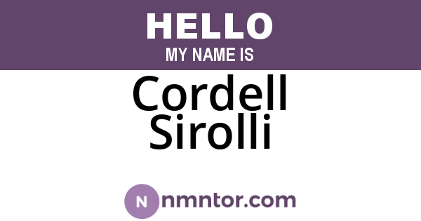 Cordell Sirolli