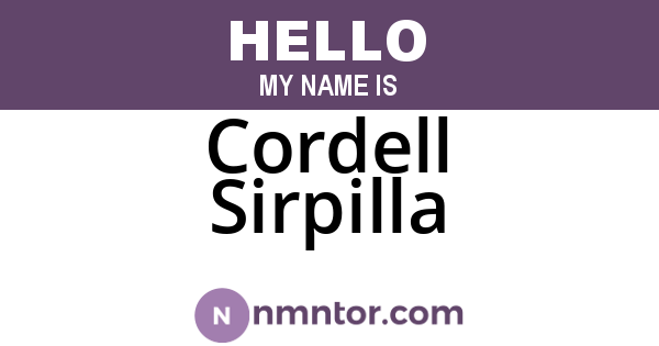 Cordell Sirpilla