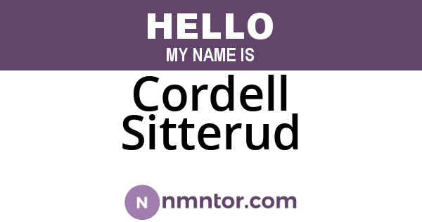 Cordell Sitterud
