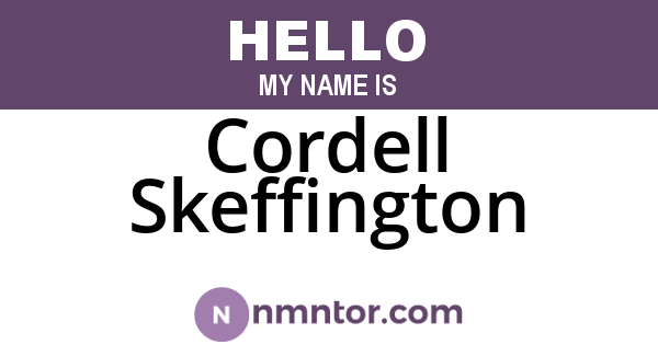 Cordell Skeffington