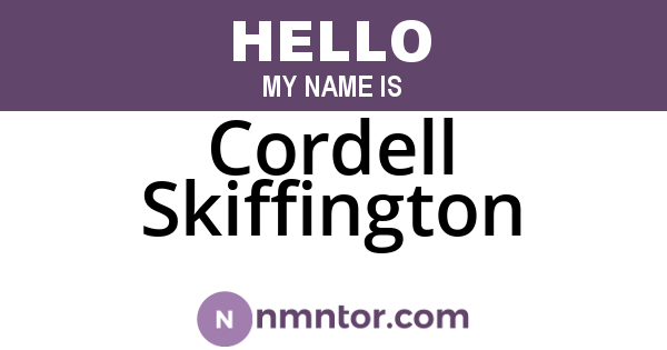 Cordell Skiffington