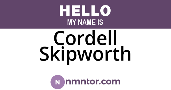 Cordell Skipworth