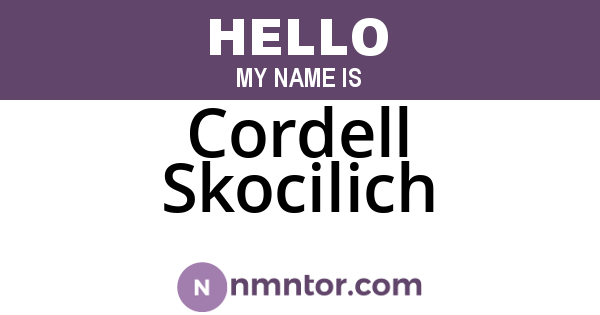 Cordell Skocilich
