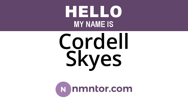 Cordell Skyes