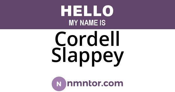 Cordell Slappey