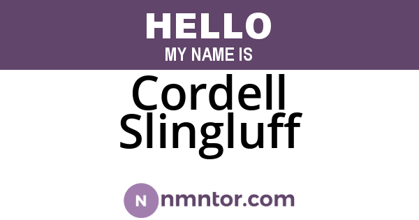 Cordell Slingluff