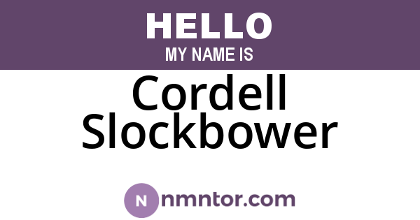 Cordell Slockbower