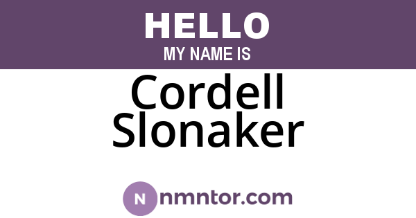 Cordell Slonaker