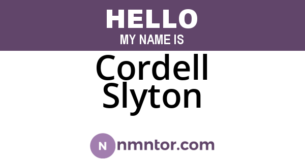Cordell Slyton