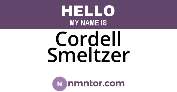 Cordell Smeltzer