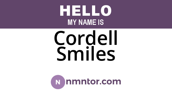 Cordell Smiles