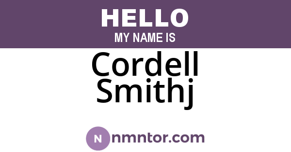Cordell Smithj