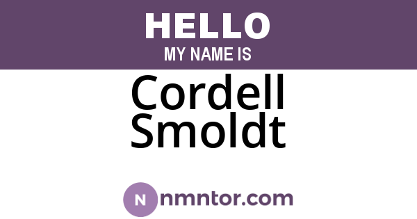 Cordell Smoldt