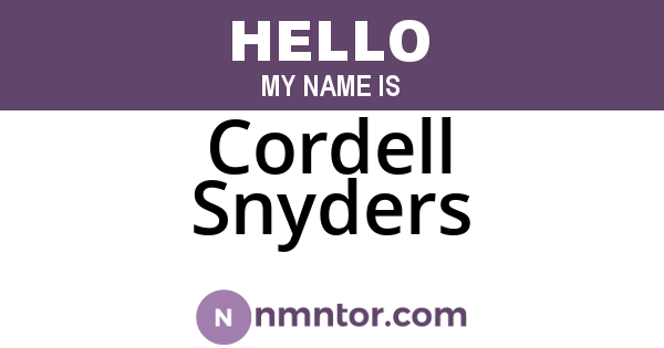 Cordell Snyders