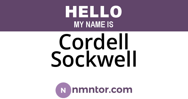 Cordell Sockwell
