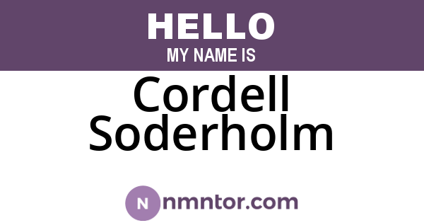 Cordell Soderholm