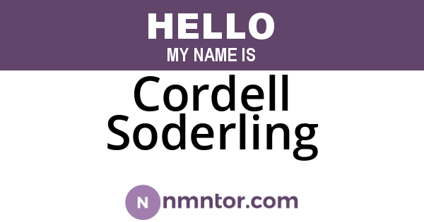 Cordell Soderling