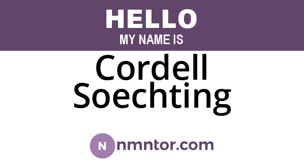 Cordell Soechting
