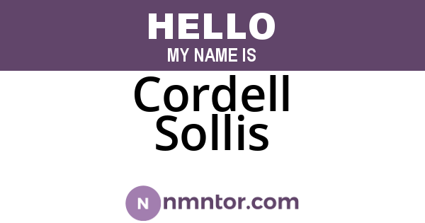 Cordell Sollis