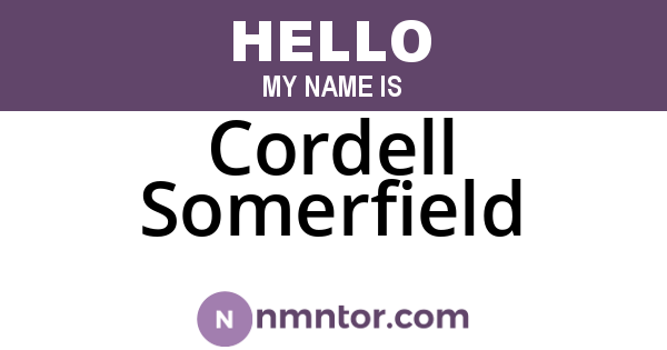 Cordell Somerfield