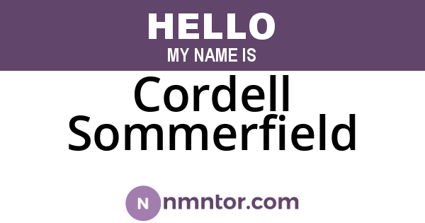 Cordell Sommerfield