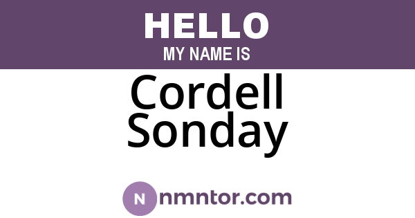 Cordell Sonday