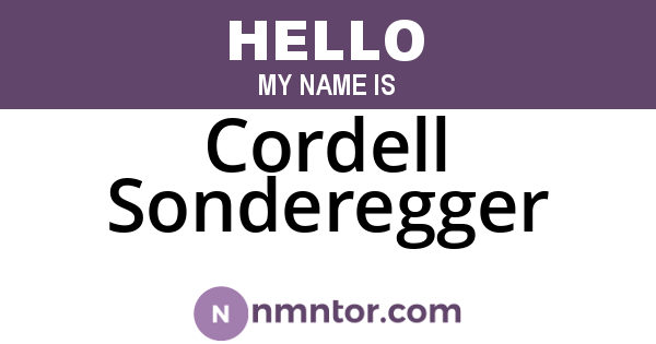 Cordell Sonderegger