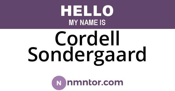 Cordell Sondergaard