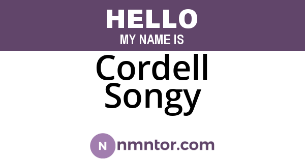 Cordell Songy