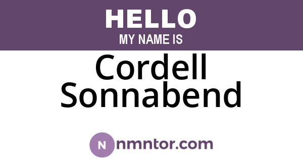 Cordell Sonnabend