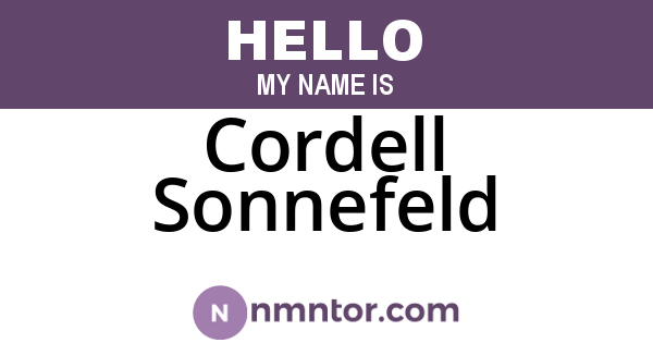Cordell Sonnefeld
