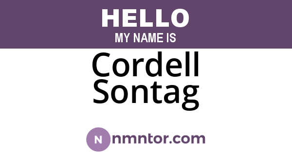 Cordell Sontag