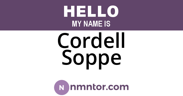 Cordell Soppe