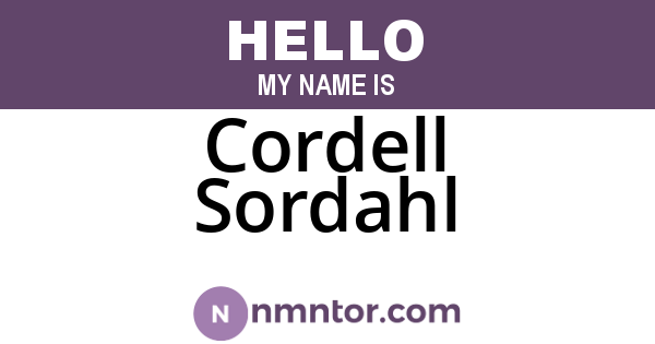 Cordell Sordahl