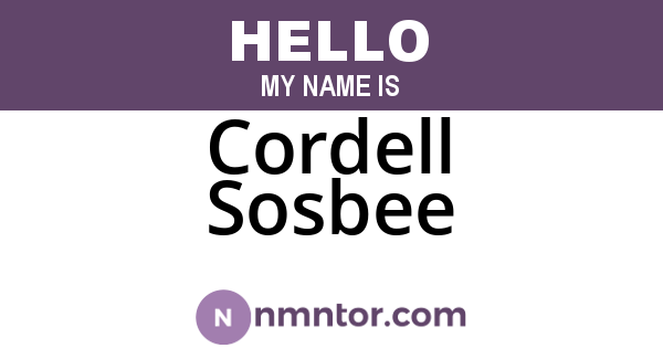 Cordell Sosbee