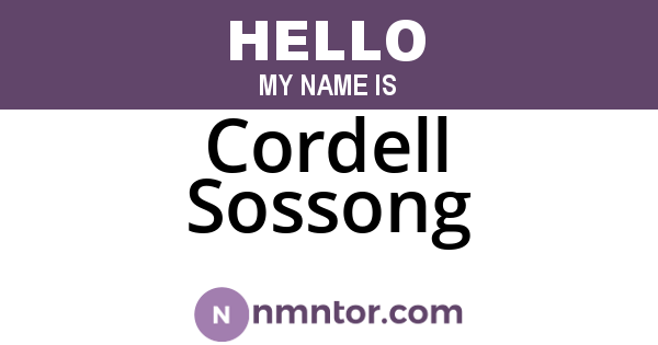 Cordell Sossong