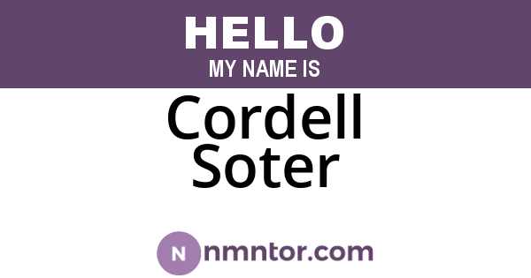 Cordell Soter