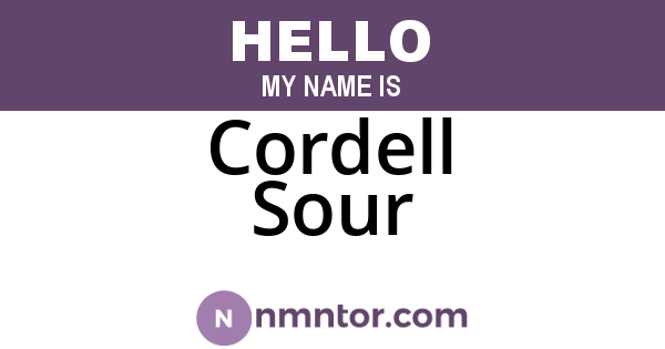 Cordell Sour