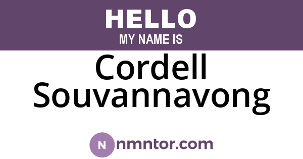 Cordell Souvannavong