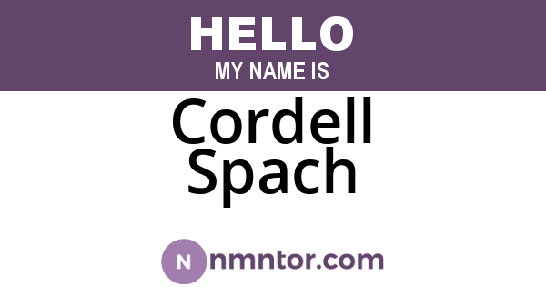 Cordell Spach