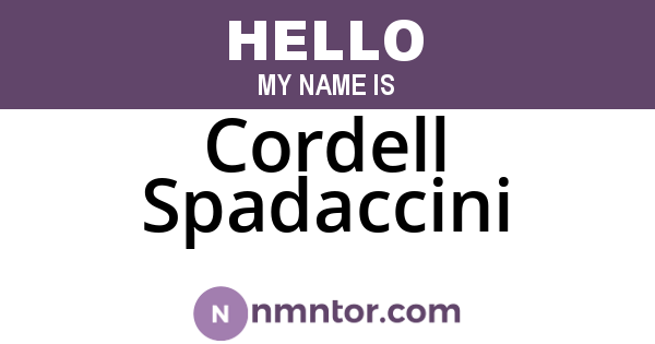 Cordell Spadaccini