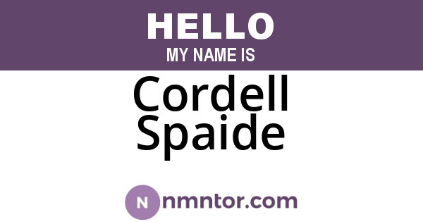 Cordell Spaide