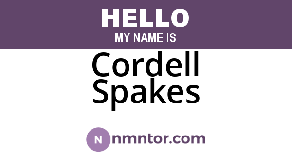 Cordell Spakes