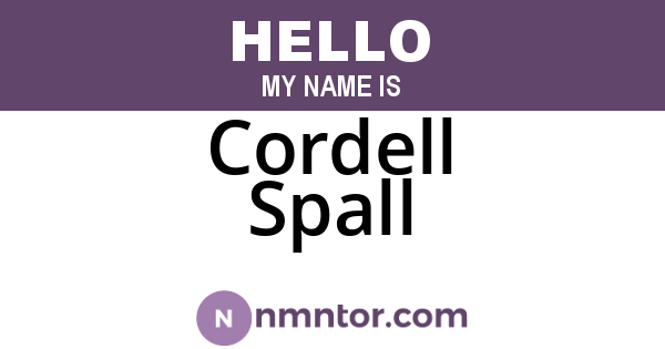 Cordell Spall