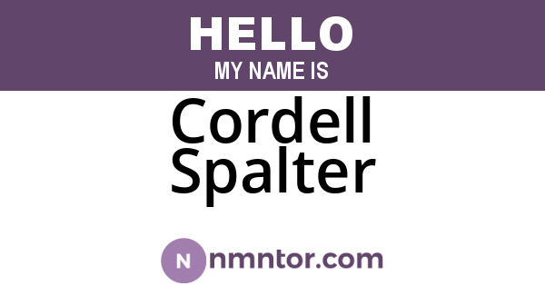 Cordell Spalter