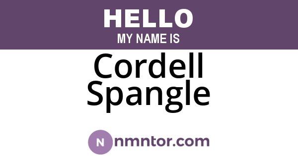 Cordell Spangle