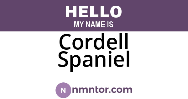 Cordell Spaniel