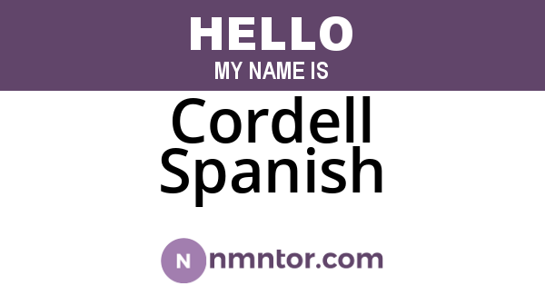 Cordell Spanish